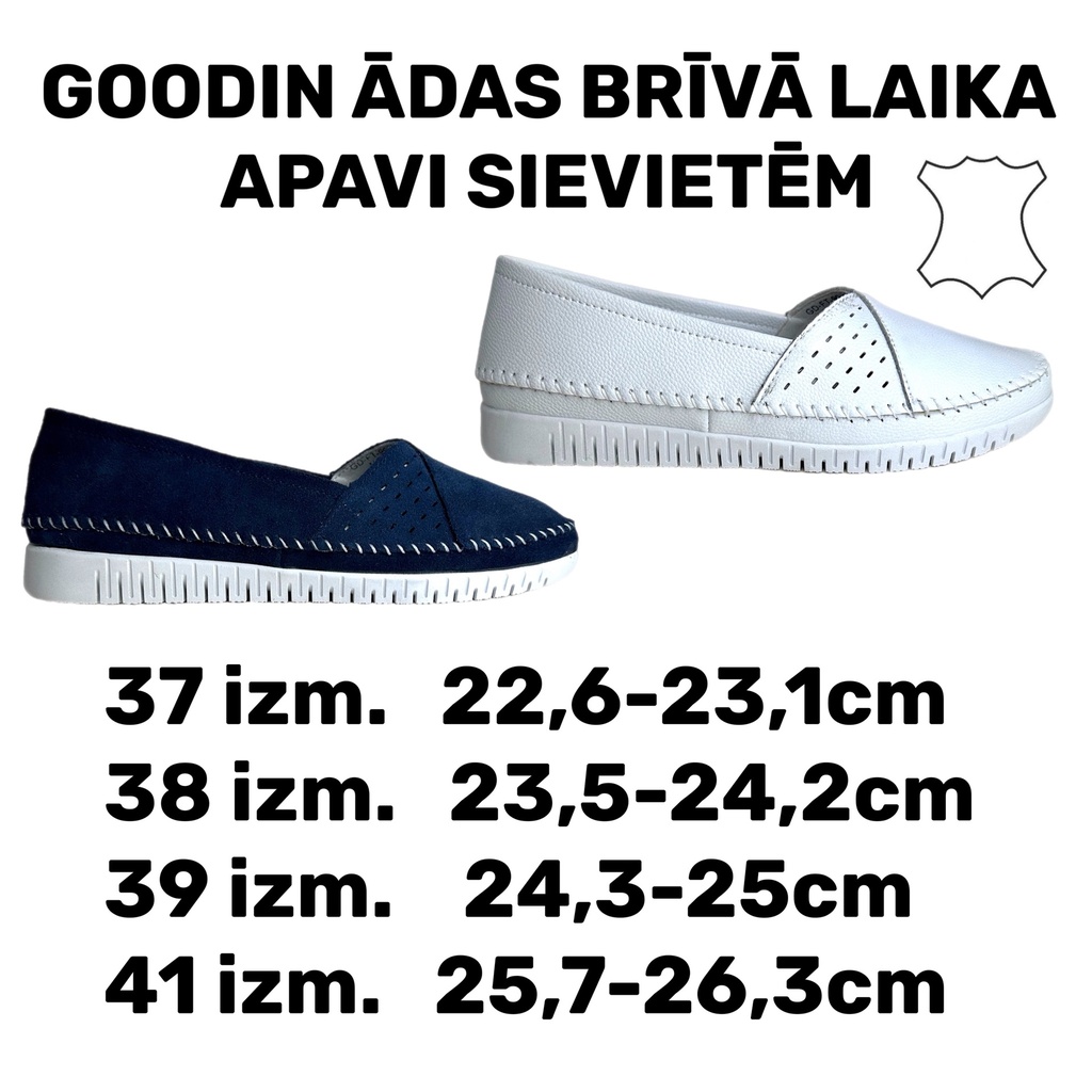 GOODIN ādas brīvā laika apavi sievietēm.