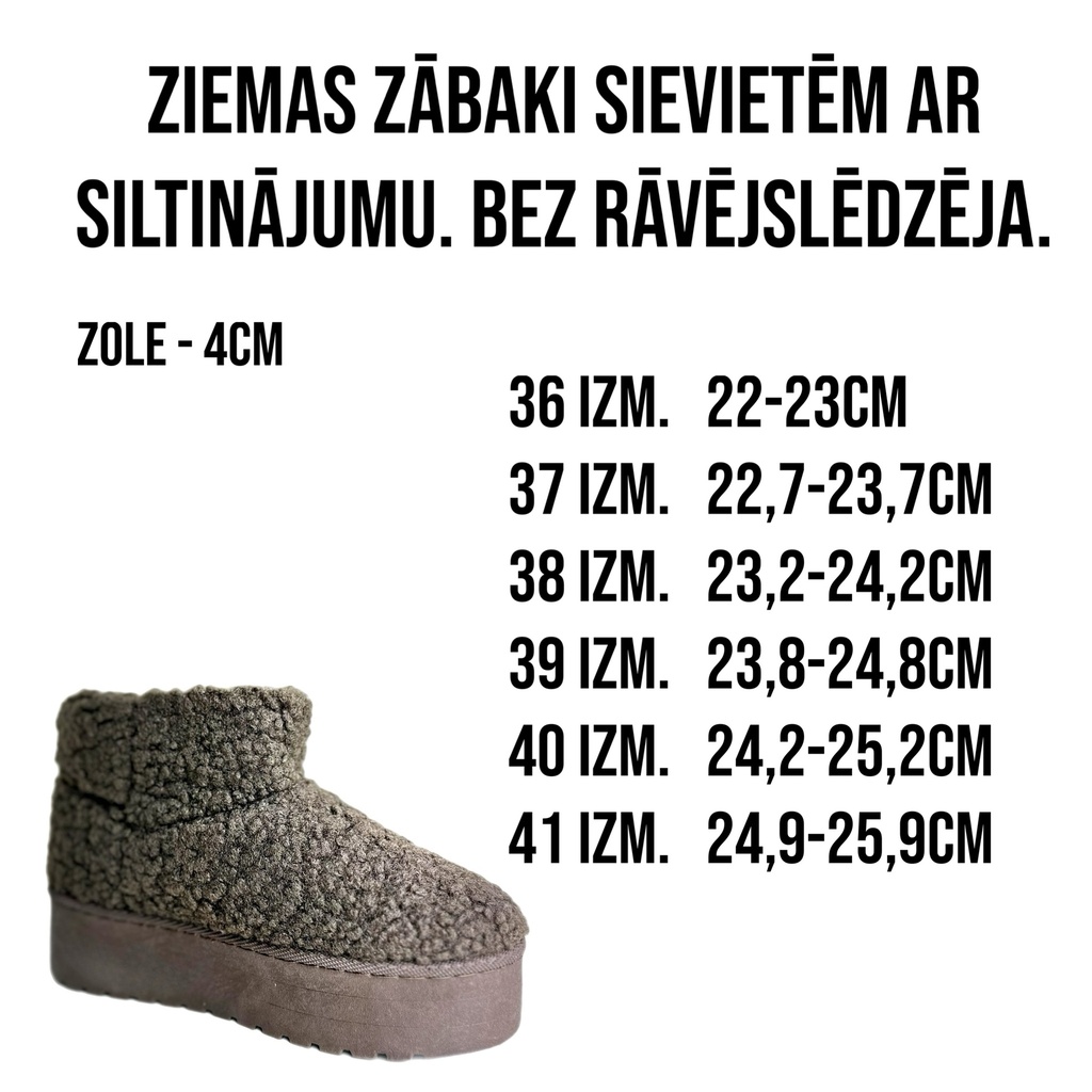 Sieviešu ziemas zābaki.