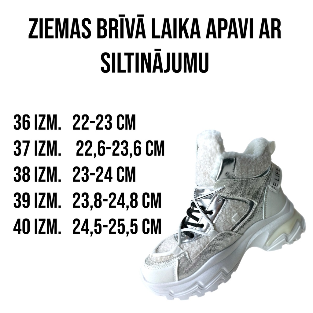 Sieviešu ziemas brīvā laika apavi.