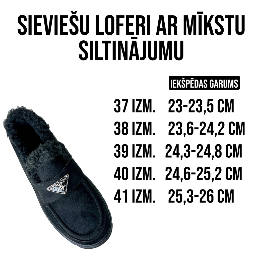Sieviešu loferi ar siltinājumu.